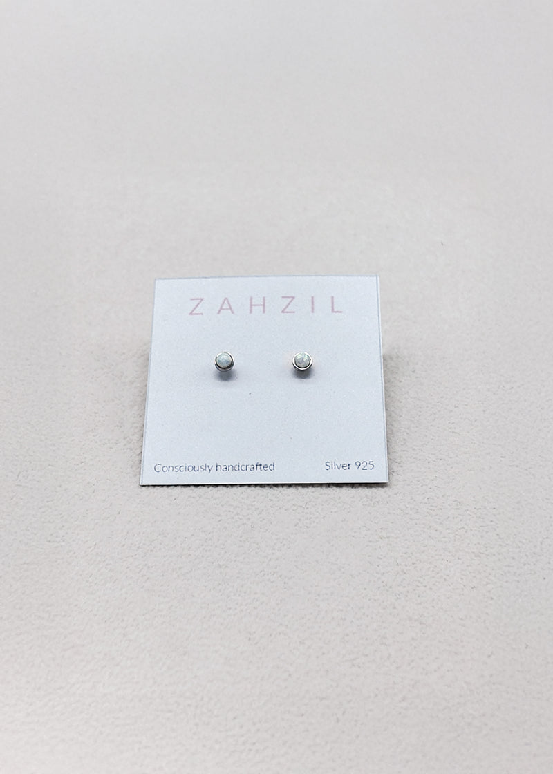 Aretes Ópalo Blanco